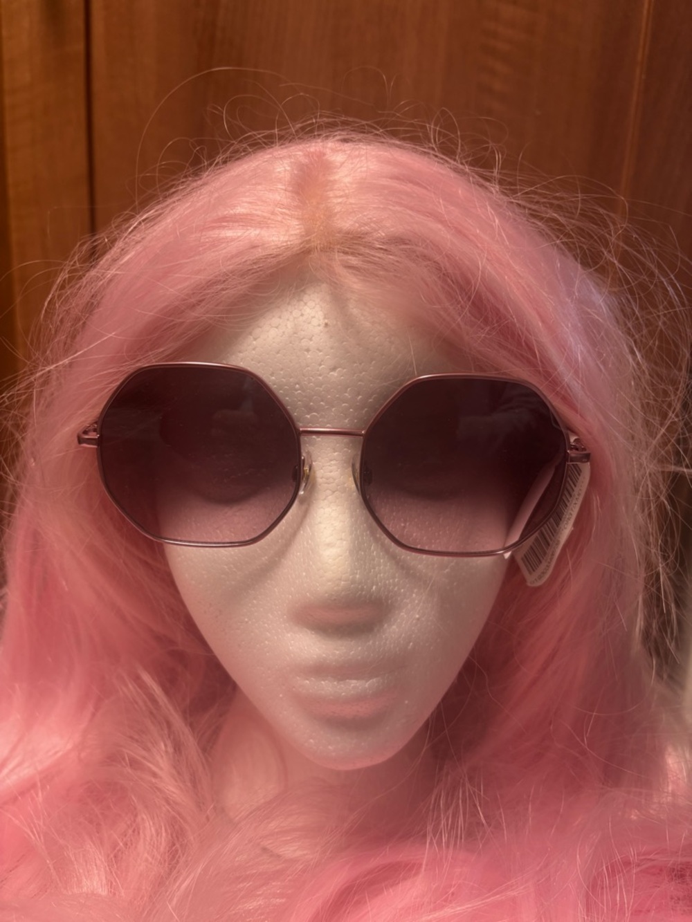 Anna & Ava Rose Gold Octagon Oversized Sunglasses